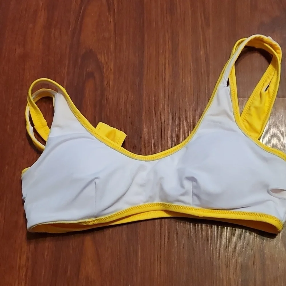 Bikini Top Womens Size XS Yellow Swimsuit